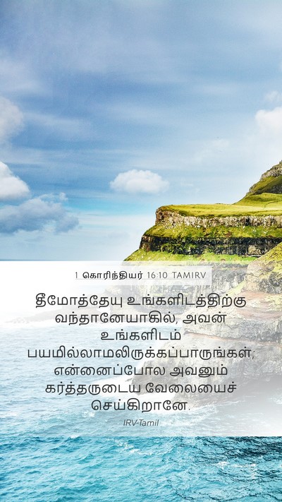 1 கொரிந்தியர் 16:10 TAMIRV Bible Verse Image