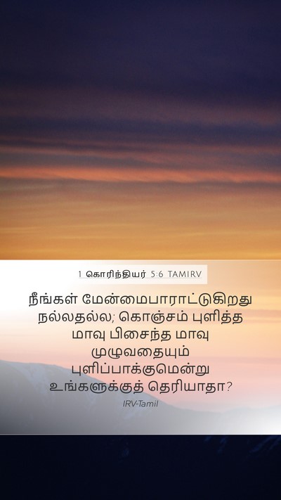 1 கொரிந்தியர் 5:6 TAMIRV Bible Verse Image