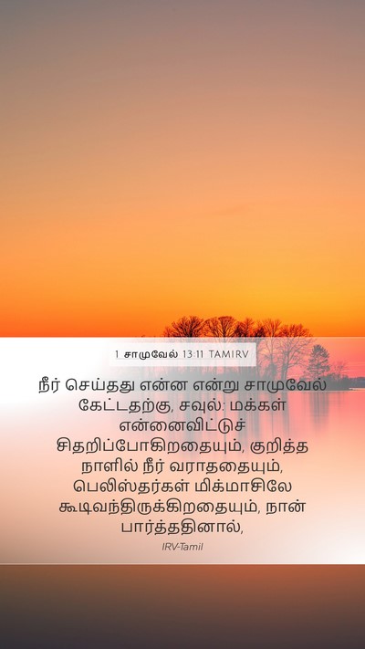 1 சாமுவேல் 13:11 TAMIRV Mobile Phone Wallpaper - நீர் செய்தது என்ன - Mobile Bible Verse Wallpaper