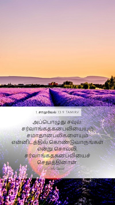 1 சாமுவேல் 13:9 TAMIRV Mobile Phone Wallpaper - அப்பொழுது சவுல்: - Mobile Bible Verse Wallpaper