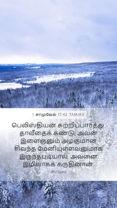 1 சாமுவேல் 17:42 TAMIRV Bible Verse Image