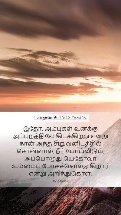 1 சாமுவேல் 20:22 TAMIRV Mobile Phone Wallpaper - இதோ, அம்புகள் - Mobile Bible Verse Wallpaper
