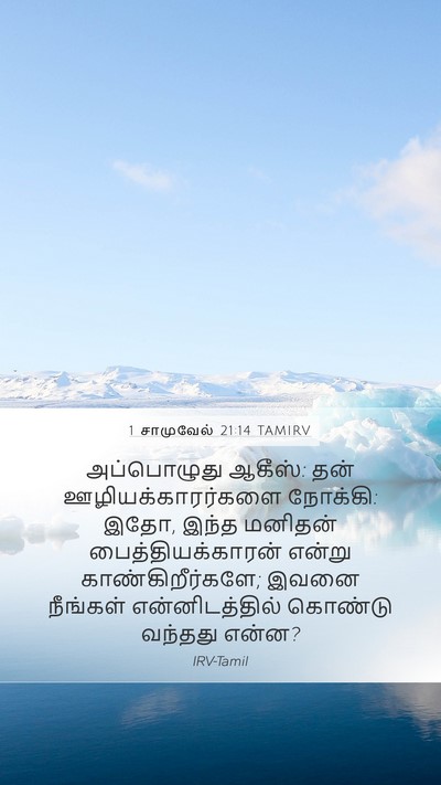 1 சாமுவேல் 21:14 TAMIRV Mobile Phone Wallpaper - அப்பொழுது ஆகீஸ்: - Mobile Bible Verse Wallpaper