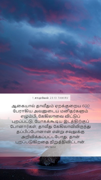 1 சாமுவேல் 23:13 TAMIRV Bible Verse Image