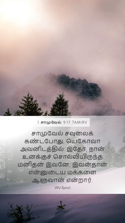 1 சாமுவேல் 9:17 TAMIRV Mobile Phone Wallpaper - சாமுவேல் சவுலைக் - Mobile Bible Verse Wallpaper