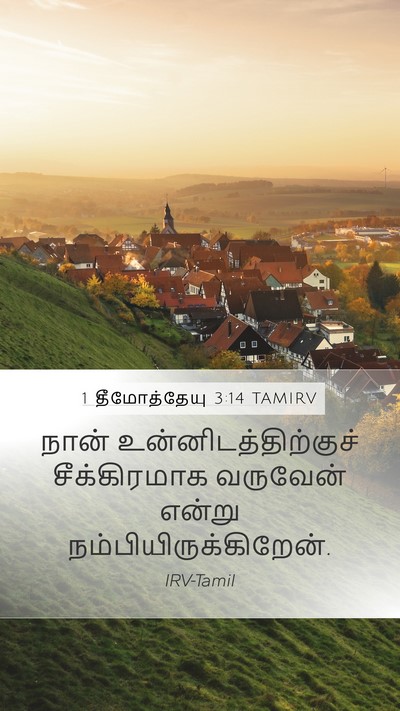 1 தீமோத்தேயு 3:14 TAMIRV Mobile Phone Wallpaper - நான் - Mobile Bible Verse Wallpaper