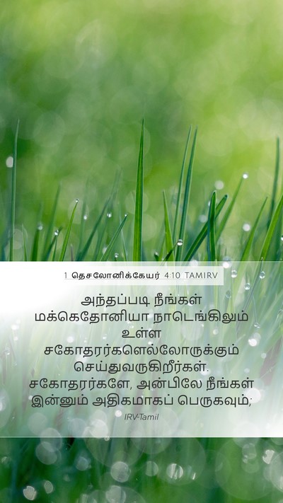 1 தெசலோனிக்கேயர் 4:10 TAMIRV Bible Verse Image