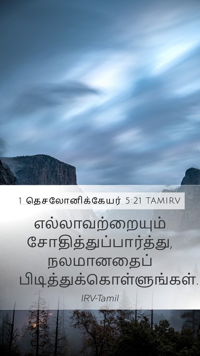1 தெசலோனிக்கேயர் 5:21 TAMIRV Bible Verse Image