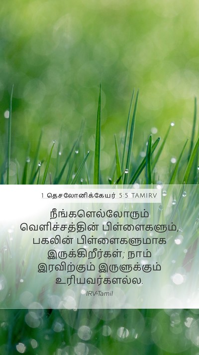 1 தெசலோனிக்கேயர் 5:5 TAMIRV Bible Verse Image