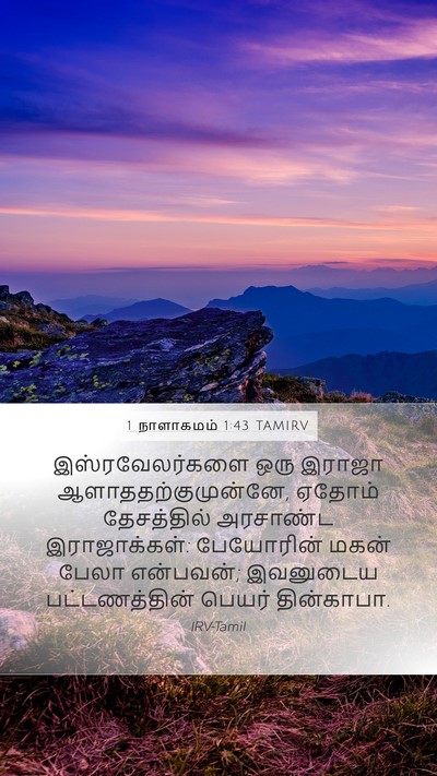 1 நாளாகமம் 1:43 TAMIRV Bible Verse Image