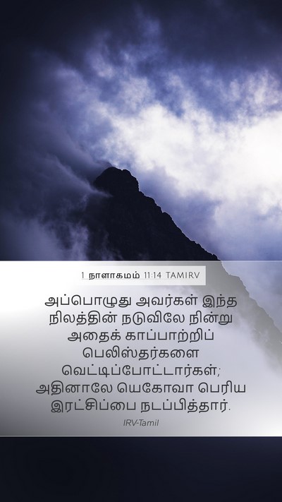 1 நாளாகமம் 11:14 TAMIRV Bible Verse Image
