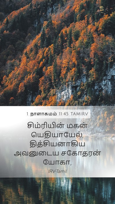 1 நாளாகமம் 11:45 TAMIRV Mobile Phone Wallpaper - சிம்ரியின் மகன் - Mobile Bible Verse Wallpaper