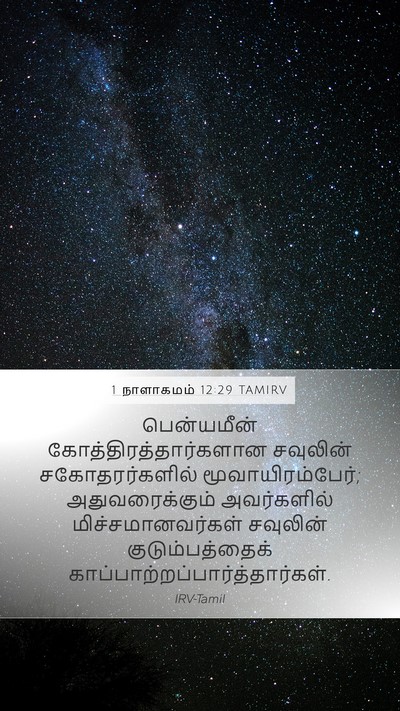 1 நாளாகமம் 12:29 TAMIRV Bible Verse Image
