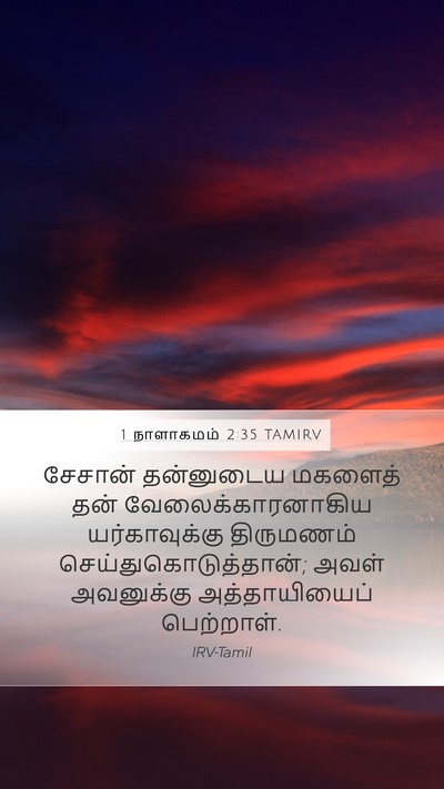 1 நாளாகமம் 2:35 TAMIRV Mobile Phone Wallpaper - சேசான் தன்னுடைய - Mobile Bible Verse Wallpaper