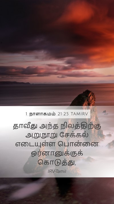 1 நாளாகமம் 21:25 TAMIRV Mobile Phone Wallpaper - தாவீது அந்த - Mobile Bible Verse Wallpaper