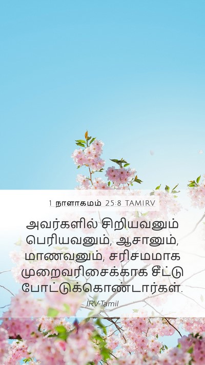 1 நாளாகமம் 25:8 TAMIRV Bible Verse Image