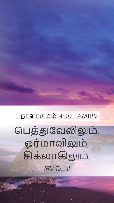 1 நாளாகமம் 4:30 TAMIRV Bible Verse Image