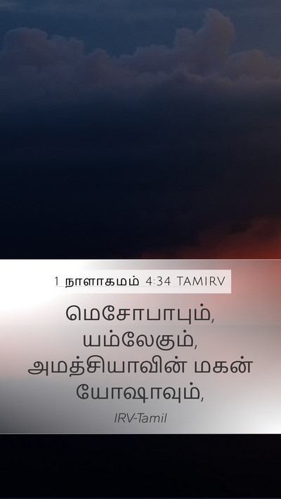 1 நாளாகமம் 4:34 TAMIRV Bible Verse Image