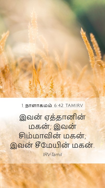 1 நாளாகமம் 6:42 TAMIRV Mobile Phone Wallpaper - இவன் ஏத்தானின் - Mobile Bible Verse Wallpaper