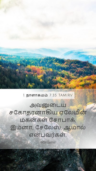 1 நாளாகமம் 7:35 TAMIRV Mobile Phone Wallpaper - அவனுடைய - Mobile Bible Verse Wallpaper