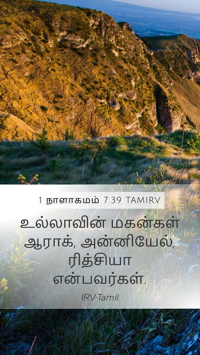 1 நாளாகமம் 7:39 TAMIRV Mobile Phone Wallpaper - உல்லாவின் மகன்கள் - Mobile Bible Verse Wallpaper