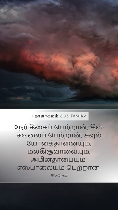 1 நாளாகமம் 8:33 TAMIRV Bible Verse Image