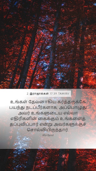 2 இராஜாக்கள் 17:39 TAMIRV Mobile Phone Wallpaper - உங்கள் தேவனாகிய - Mobile Bible Verse Wallpaper