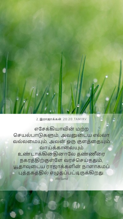2 இராஜாக்கள் 20:20 TAMIRV Bible Verse Image
