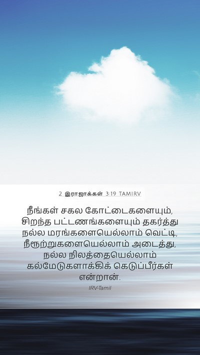 2 இராஜாக்கள் 3:19 TAMIRV Mobile Phone Wallpaper - நீங்கள் சகல - Mobile Bible Verse Wallpaper