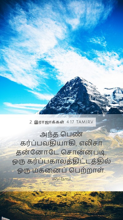2 இராஜாக்கள் 4:17 TAMIRV Mobile Phone Wallpaper - அந்த பெண் - Mobile Bible Verse Wallpaper