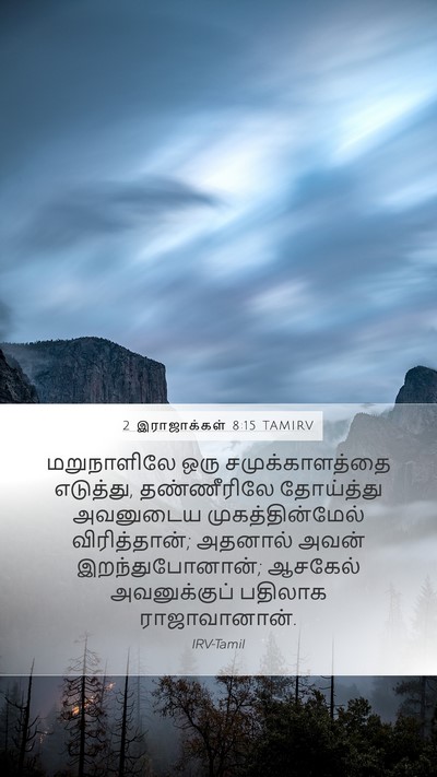 2 இராஜாக்கள் 8:15 TAMIRV Mobile Phone Wallpaper - மறுநாளிலே ஒரு - Mobile Bible Verse Wallpaper
