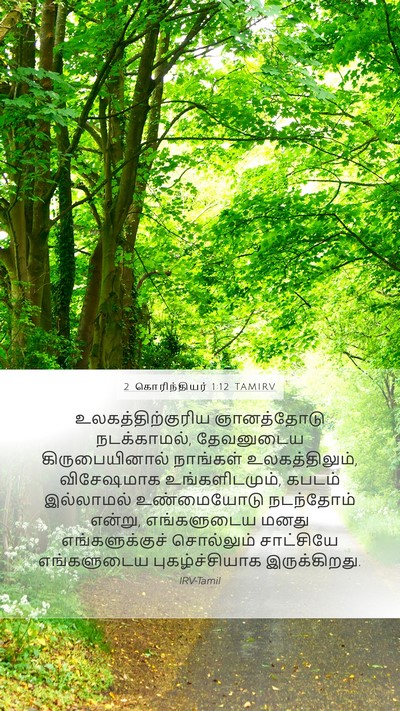 2 கொரிந்தியர் 1:12 TAMIRV Bible Verse Image