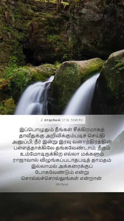 2 சாமுவேல் 17:16 TAMIRV Mobile Phone Wallpaper - இப்பொழுதும் - Mobile Bible Verse Wallpaper
