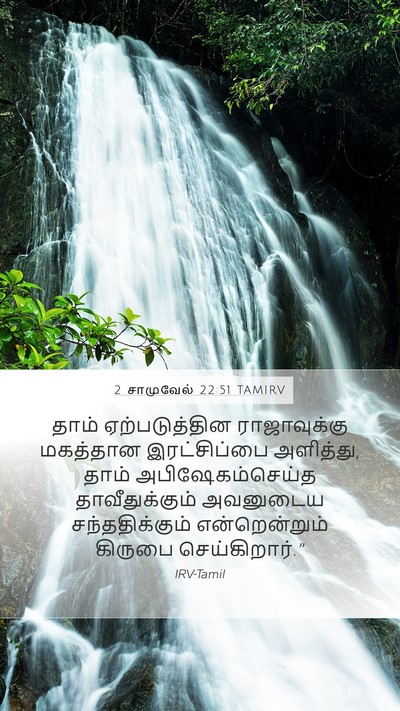 2 சாமுவேல் 22:51 TAMIRV Mobile Phone Wallpaper - தாம் ஏற்படுத்தின - Mobile Bible Verse Wallpaper