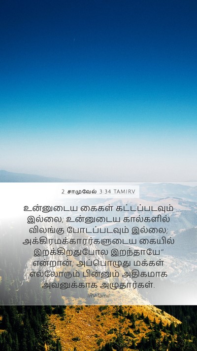 2 சாமுவேல் 3:34 TAMIRV Bible Verse Image