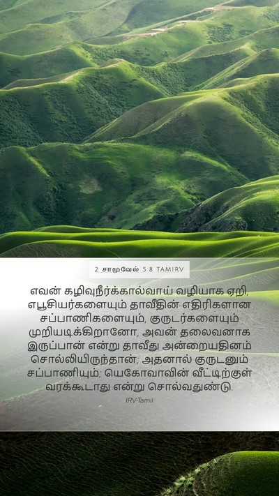 2 சாமுவேல் 5:8 TAMIRV Bible Verse Image