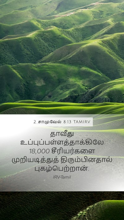 2 சாமுவேல் 8:13 TAMIRV Mobile Phone Wallpaper - தாவீது - Mobile Bible Verse Wallpaper