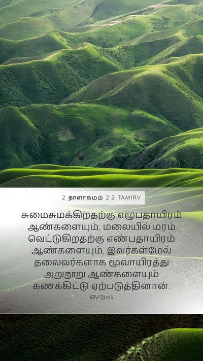 2 நாளாகமம் 2:2 TAMIRV Mobile Phone Wallpaper -  - Mobile Bible Verse Wallpaper