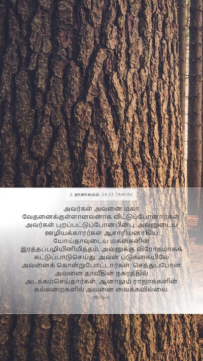 2 நாளாகமம் 24:25 TAMIRV Bible Verse Image