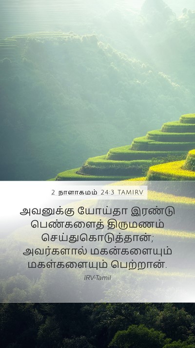 2 நாளாகமம் 24:3 TAMIRV Mobile Phone Wallpaper - அவனுக்கு யோய்தா - Mobile Bible Verse Wallpaper