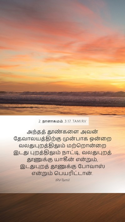2 நாளாகமம் 3:17 TAMIRV Bible Verse Image