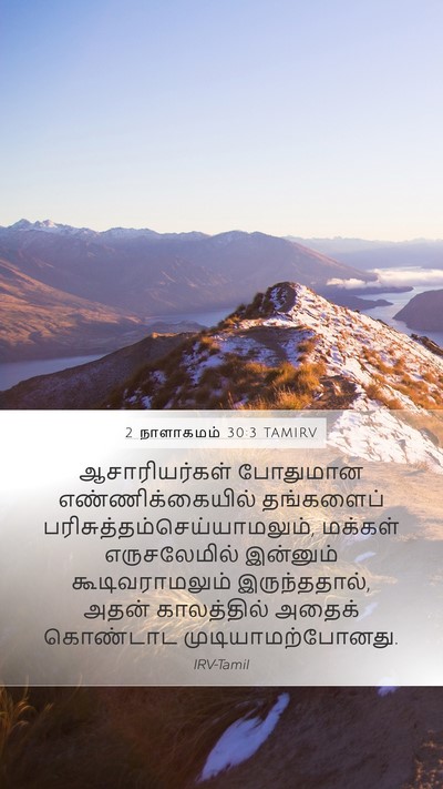 2 நாளாகமம் 30:3 TAMIRV Bible Verse Image