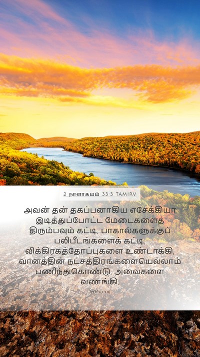 2 நாளாகமம் 33:3 TAMIRV Bible Verse Image