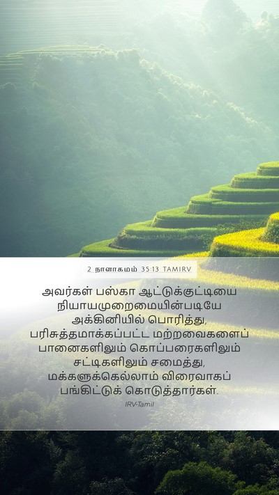 2 நாளாகமம் 35:13 TAMIRV Bible Verse Image