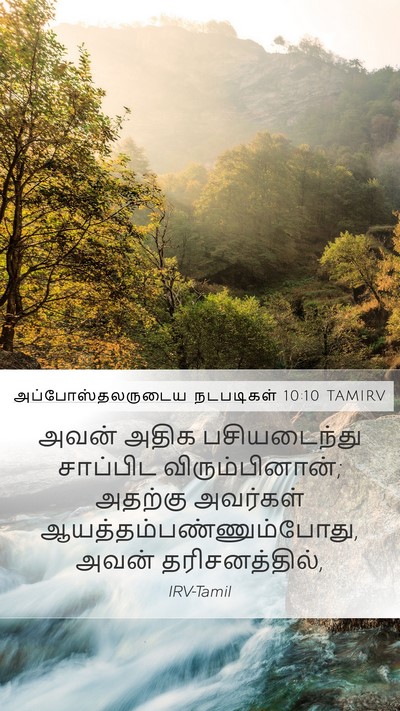 அப்போஸ்தலருடைய நடபடிகள் 10:10 TAMIRV Bible Verse Image