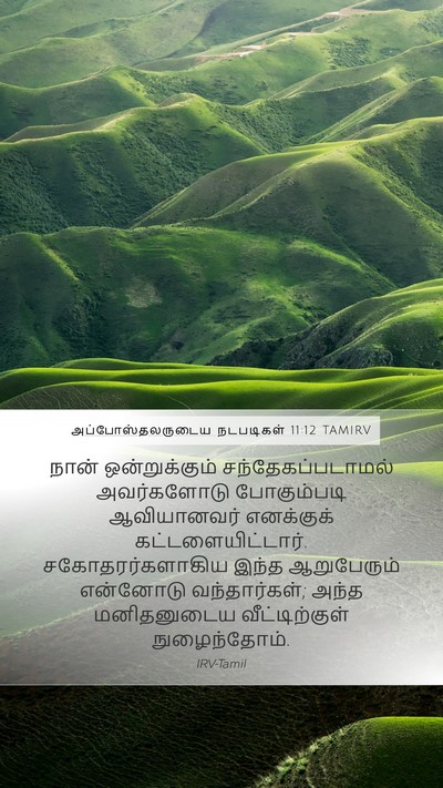 அப்போஸ்தலருடைய நடபடிகள் 11:12 TAMIRV Bible Verse Image