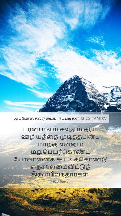 அப்போஸ்தலருடைய நடபடிகள் 12:25 TAMIRV Bible Verse Image