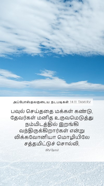 அப்போஸ்தலருடைய நடபடிகள் 14:11 TAMIRV Bible Verse Image