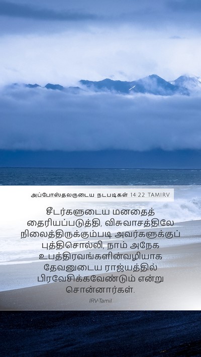 அப்போஸ்தலருடைய நடபடிகள் 14:22 TAMIRV Bible Verse Image