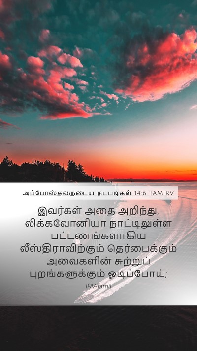 அப்போஸ்தலருடைய நடபடிகள் 14:6 TAMIRV Bible Verse Image